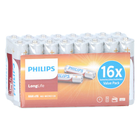 Philips Longlife AAA-Batterie, 16 Stk.