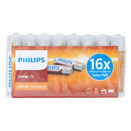 Philips Longlife AAA-Batterie, 16 Stk.