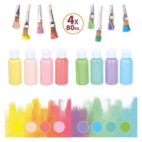 Acrylfarbe Pastell, 4 Teile.