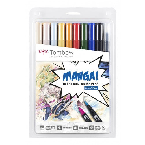 Tombow • Manga Shonen Doppelpinselstift 10 Stück