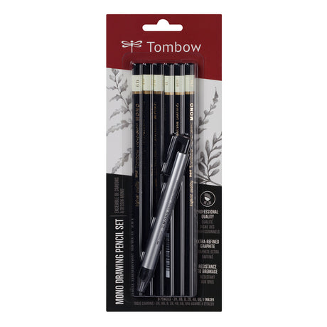 Tombow • Mono-Set Bleistift 6 Stück + Präzisionsradierer 1 Stück