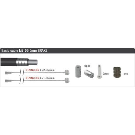 Bremskabel Set Universal 2015009 Black 8-Stück