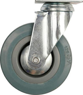 Vorel wieldraaiers van grijs rubber 75mm