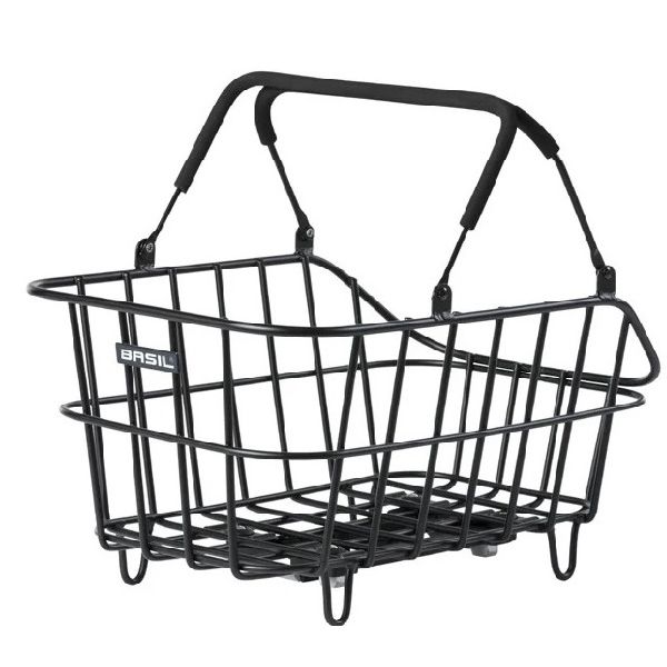 Basil Fahrradkorb Cento Alu mit Zielbefestigung 14 Liter 39 x 24 x 15 – Schwarz