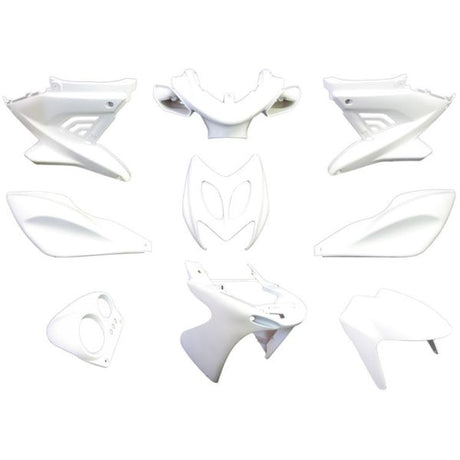 Kantenplatten-Set 9-teilig für Yamaha Aerox bis Baujahr 2014 – mattweiß