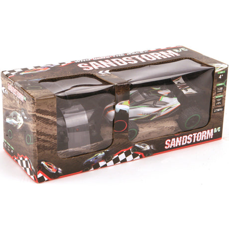 Grundlegender Sandstorm 2-Kanal-RC-Buggy mit Allradantrieb im Maßstab 1:18