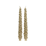 Decoris dinerkaars kerstboom set van 2 stuks goud ã˜2,1xh25cm