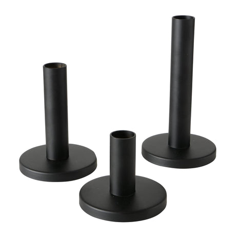 Boltze Home Kerzenständer-Set Malko 3-teilig schwarz