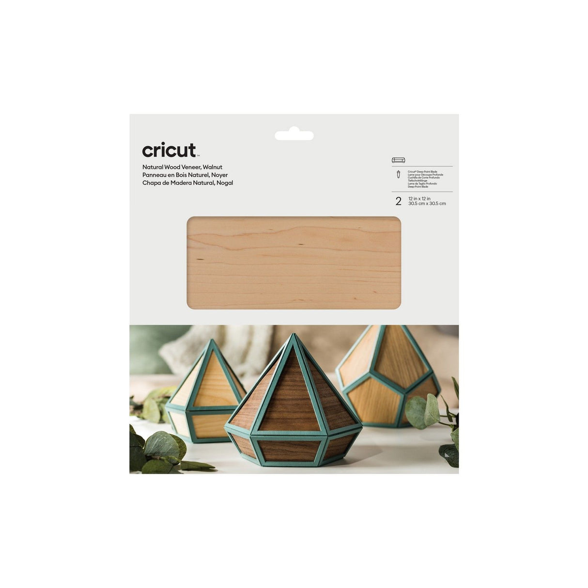 Cricut • Holzfurnier 30,5 x 30,5 cm Walnuss