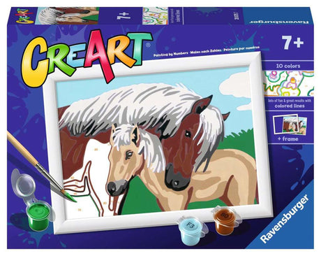 Ravensburger Kreart Painting bei Nummer - Mutter und Fohlen