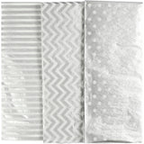 Creativ Company Seidenpapier, Blatt 50x70 cm, 17 gr, Silber, 6 Blatt 1 Box