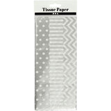 Creativ Company Seidenpapier, Blatt 50x70 cm, 17 gr, Silber, 6 Blatt 1 Box