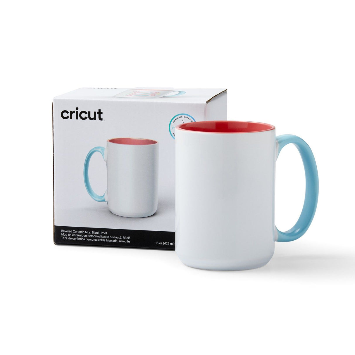 Cricut • Becher riffrot blau 440 ml