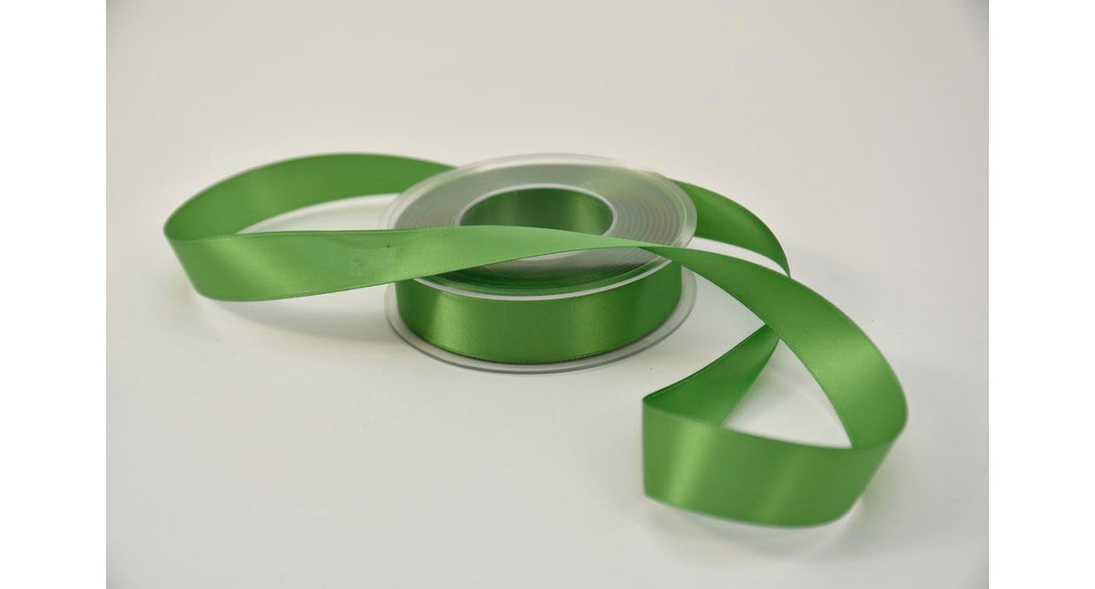 Satijnlint 25 mm x 25 mtr appelgroen
