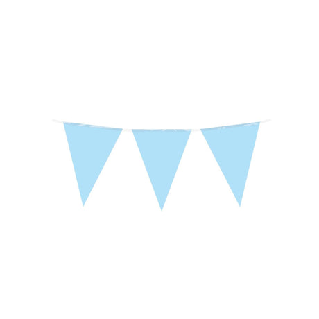 Paperdreams party vlag - baby blauw 10 meter pe polyetheen