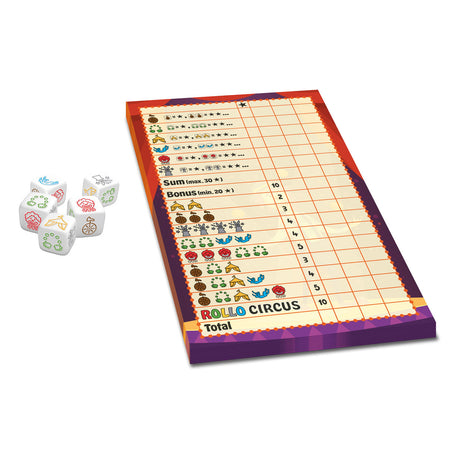 Rollo: ein Yatzee-Spiel – Zirkus – Würfelspiel (nl fr)