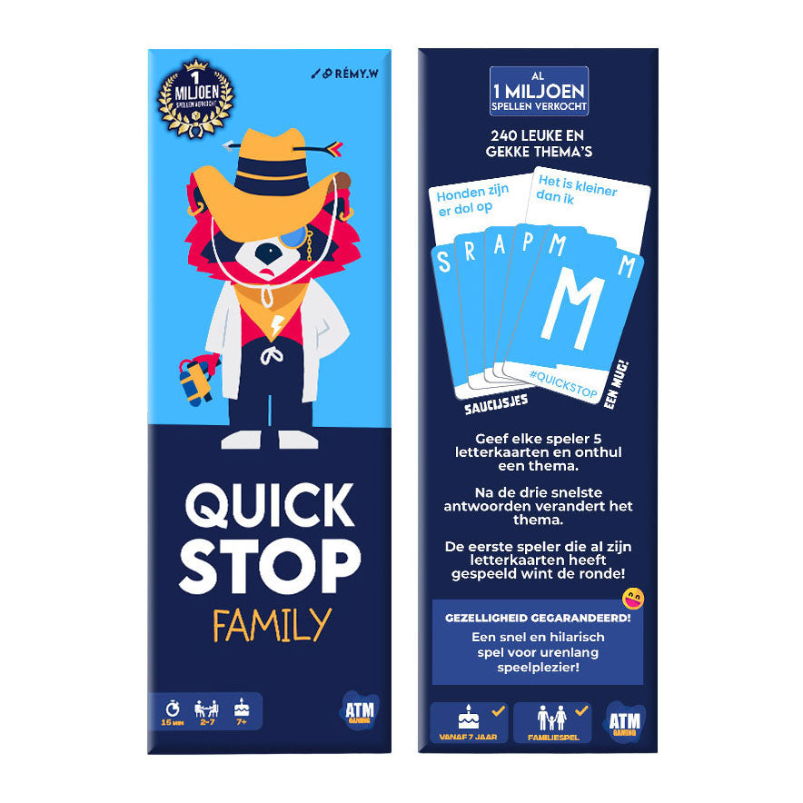 Asmodee Quickstop Family schnelles Kartenspiel (NL-Version)