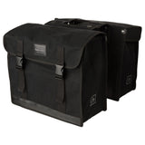 Fastrider canvas hybride 36 dubbele fietstas zwart 47l - afgeschuind - waterafstotend canvas - reflecterend - geschikt voor e-bike