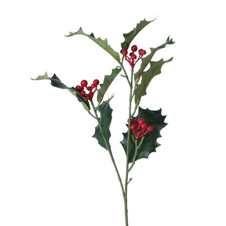 Boltze Wohndeko Zweig Stechpalme mit roten Beeren H50cm