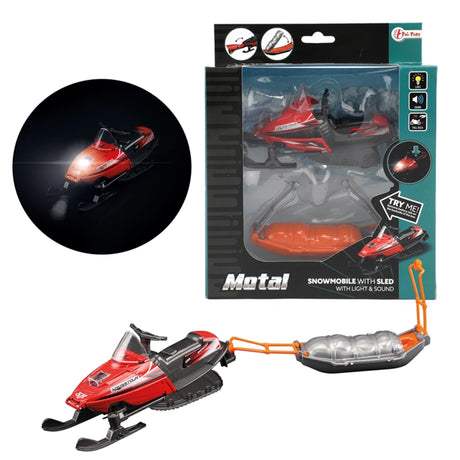 Toi-Toys Toi Toys Schneemobil mit Schlitten zum Zurückziehen l g