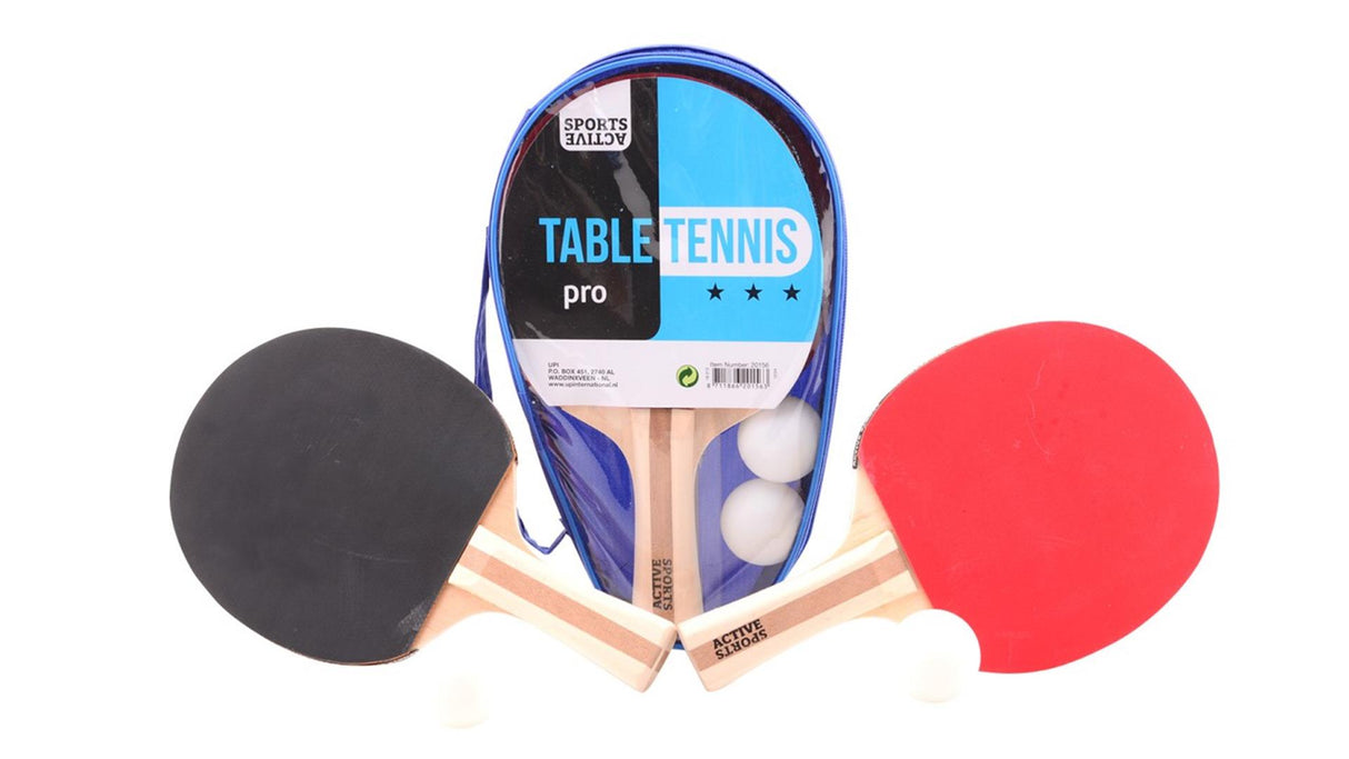 Johntoy John Toy Sports Aktiv-Tischtennis-Set mit 2 Bällen in Tragetasche