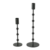 Boltze Home Kerzenständer Metall schwarz 2 Stk. h20-30cm