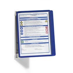 Robuster Wandhalter | 5 Sichttafeln | dunkelblau | mit Profilrahmenf. | 1 Stück - 555107 555107
