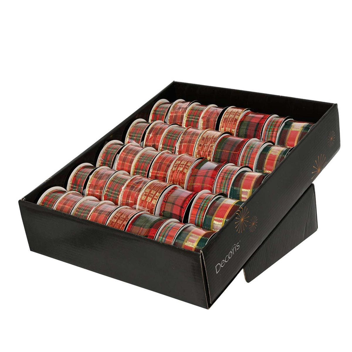 Decoris lint met ruit dessin 300cm polyester 6 assorti