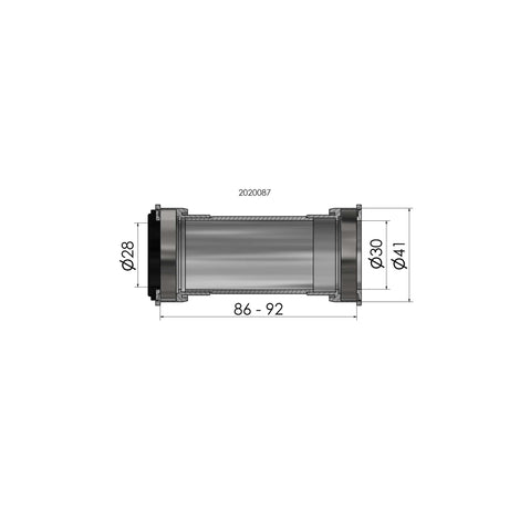 Twist Fit Bod Breach Eledes für BB86 BB92 für Praxis Road MTB 41 x 86-92 mm