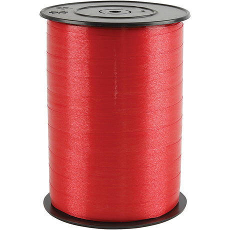 Geschenkband, B: 10 mm, glänzend, rot, 250 m 1 Rolle