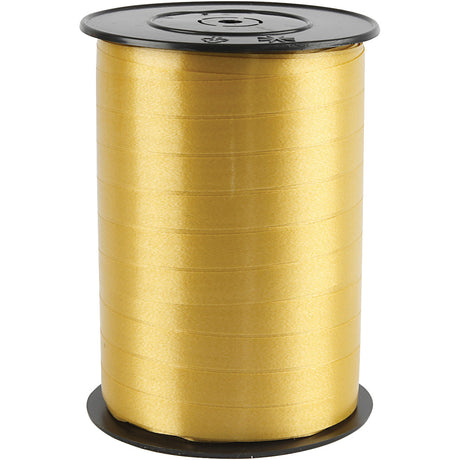Geschenkband, B: 10 mm, glänzend, gold, 250 m 1 Rolle
