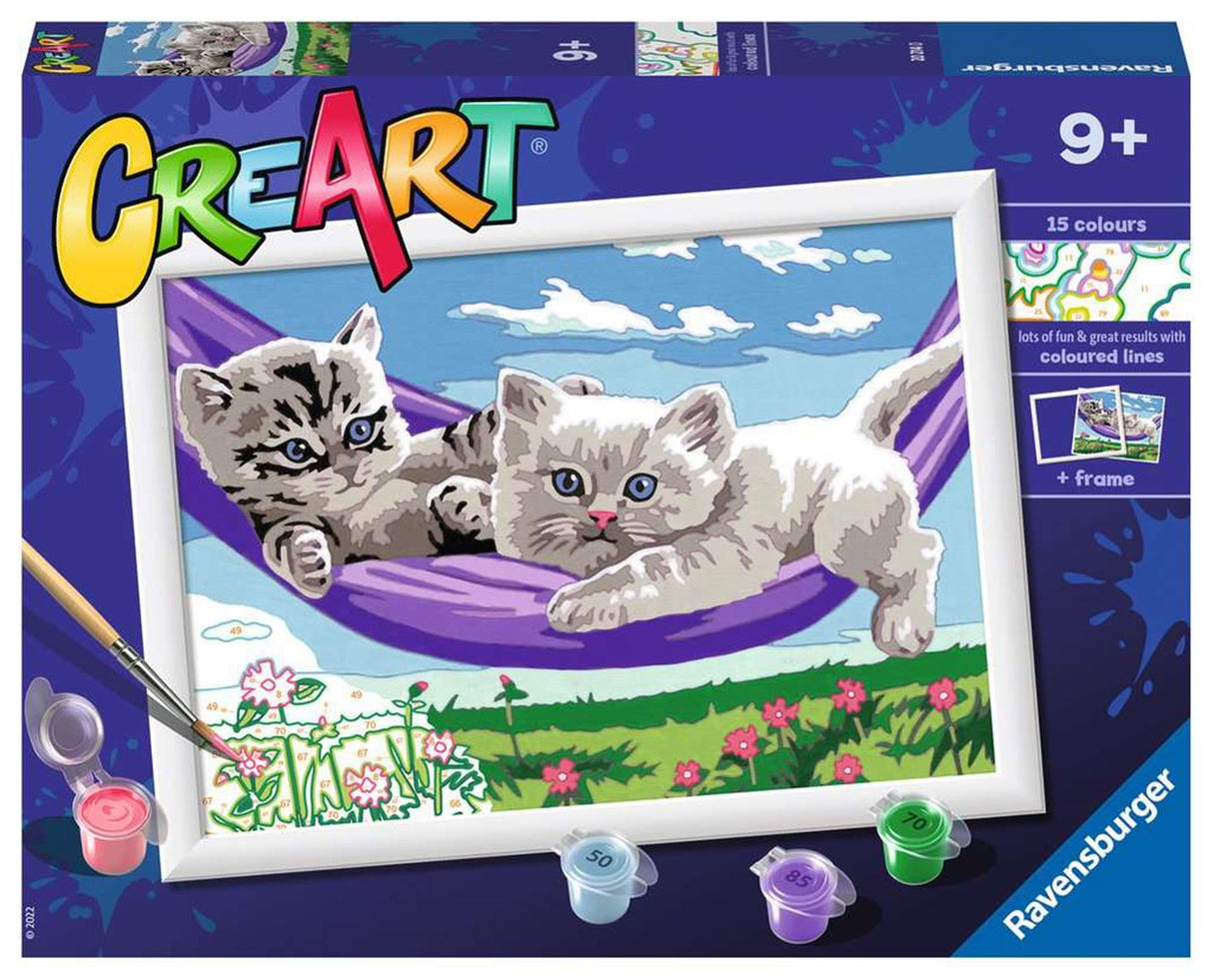 Ravensburger Kreart Gemälde auf Nummer Kätzchen in Hammat