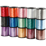 Creativ Company Geschenkband, B: 10 mm, glänzend, verschiedene Farben, 15x50 m 1 Box