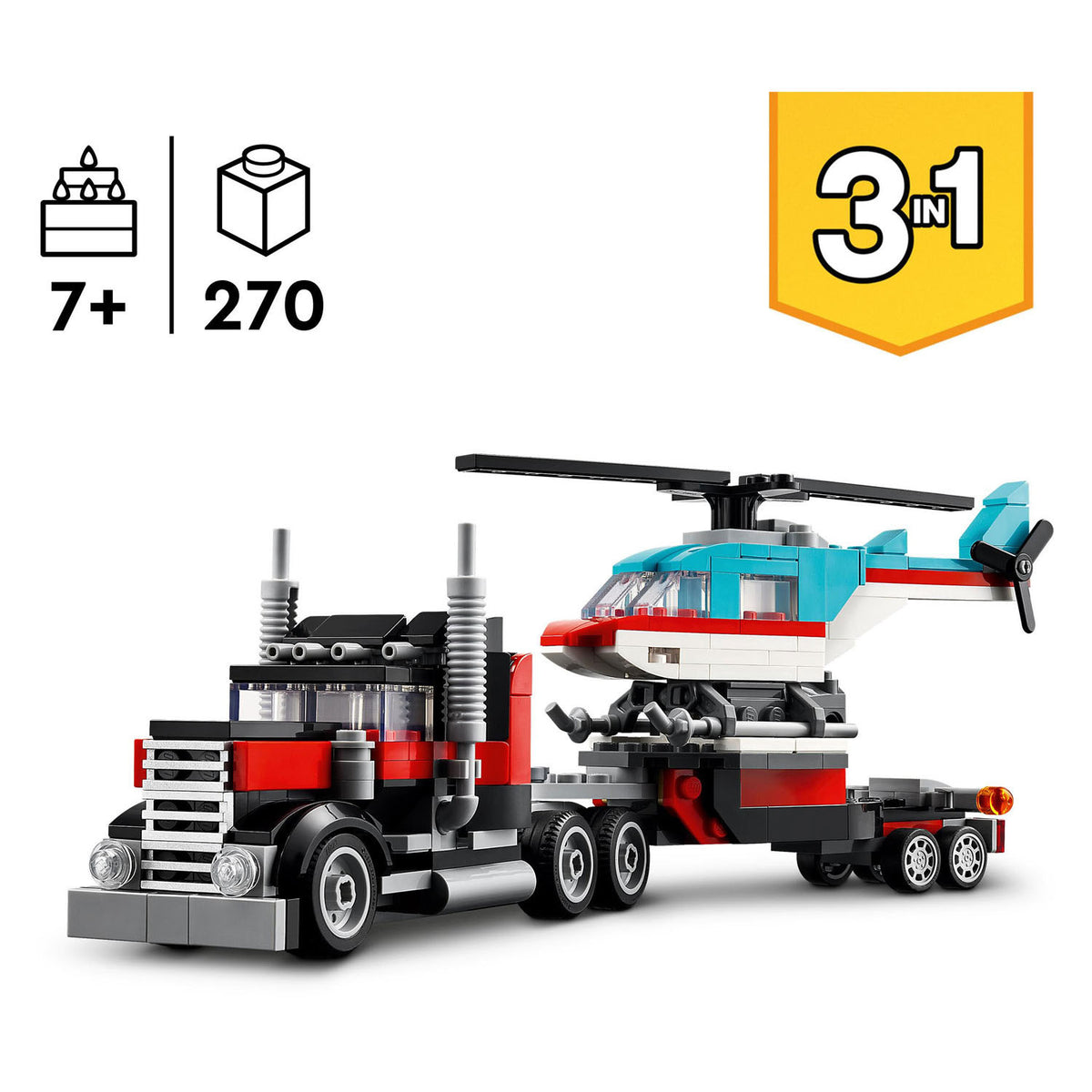 Lego Creator 3in1 LKW mit Hubschrauber – 31146
