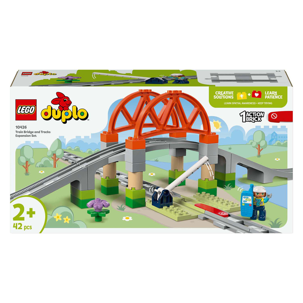 Lego Duplo Town 10426 Eisenbahnbrücke und Gleise, Erweiterungsset