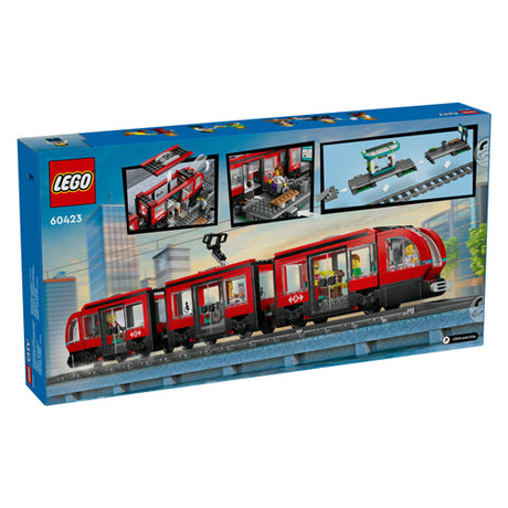 Lego City 60423 Straßenbahn und Bahnhof