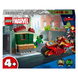 Lego Superhelden 76287 Iron Man mit Motorrad und Hulk