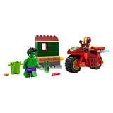 Lego Superhelden 76287 Iron Man mit Motorrad und Hulk