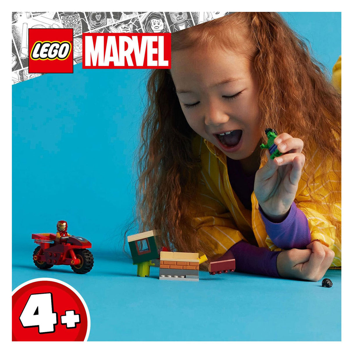 Lego Superhelden 76287 Iron Man mit Motorrad und Hulk
