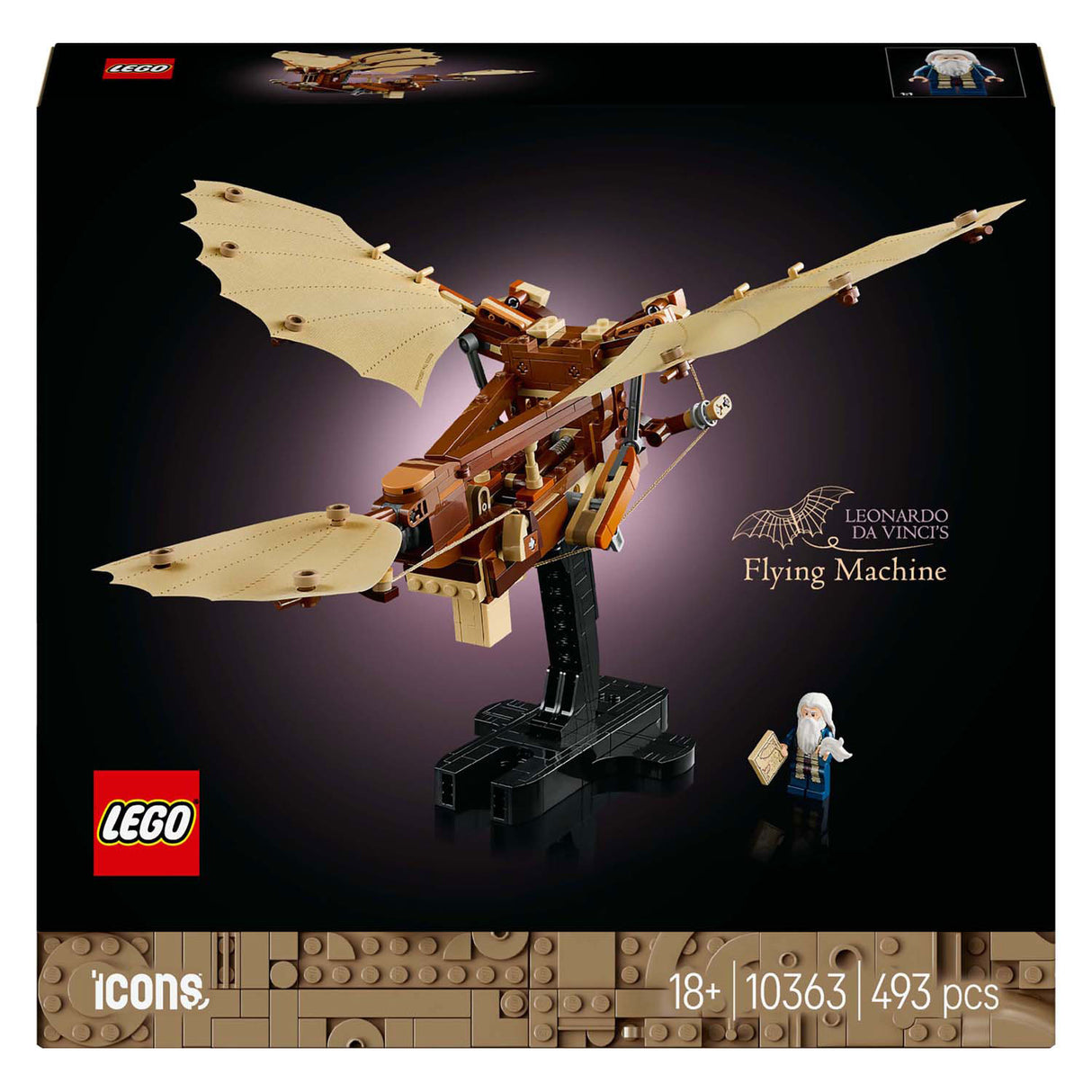 Lego Icons 10363 Leonardo da Vincis Flugmaschine