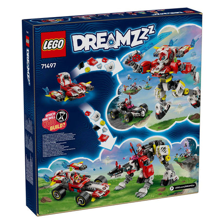 Lego Dreamzzz 71497 Coopers Tiger Mech und Zero's Hot Rod Auto