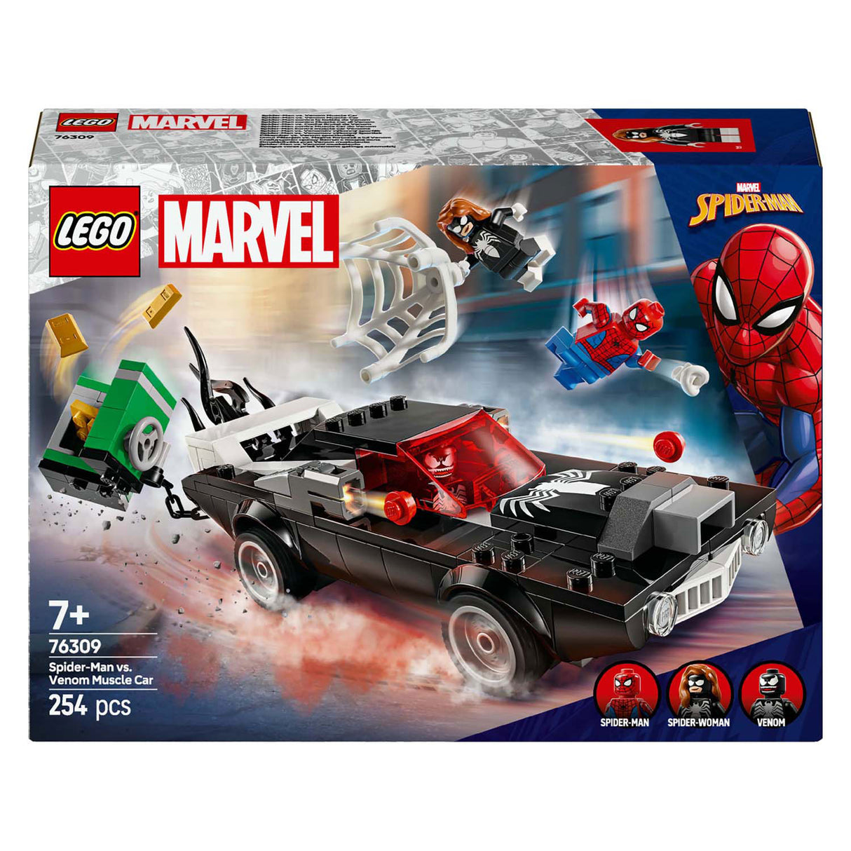 Lego Superhelden 76309 Spider-Man vs. Venoms Oldtimer