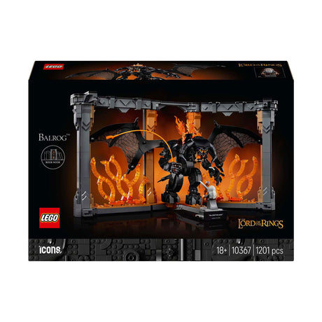 Lego Icons 10367 Buchstütze „Der Herr der Ringe Balrog“.