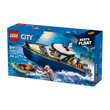 Lego® City-Verfolgungsjagd mit Polizeiboot, wirklich schwimmfähig – 60456