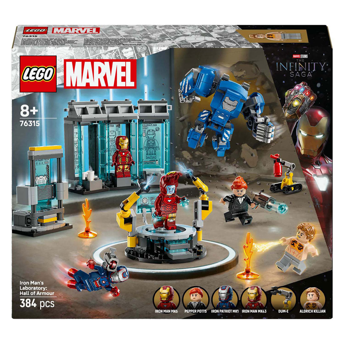 Lego 76315 Superhelden Marvel Iron Mans Labor: Rüstungsraum