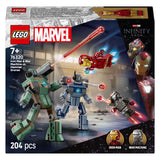 Lego Superhelden Marvel 76320 Iron Man und Kriegsmaschine gegen Hammerdrohnen