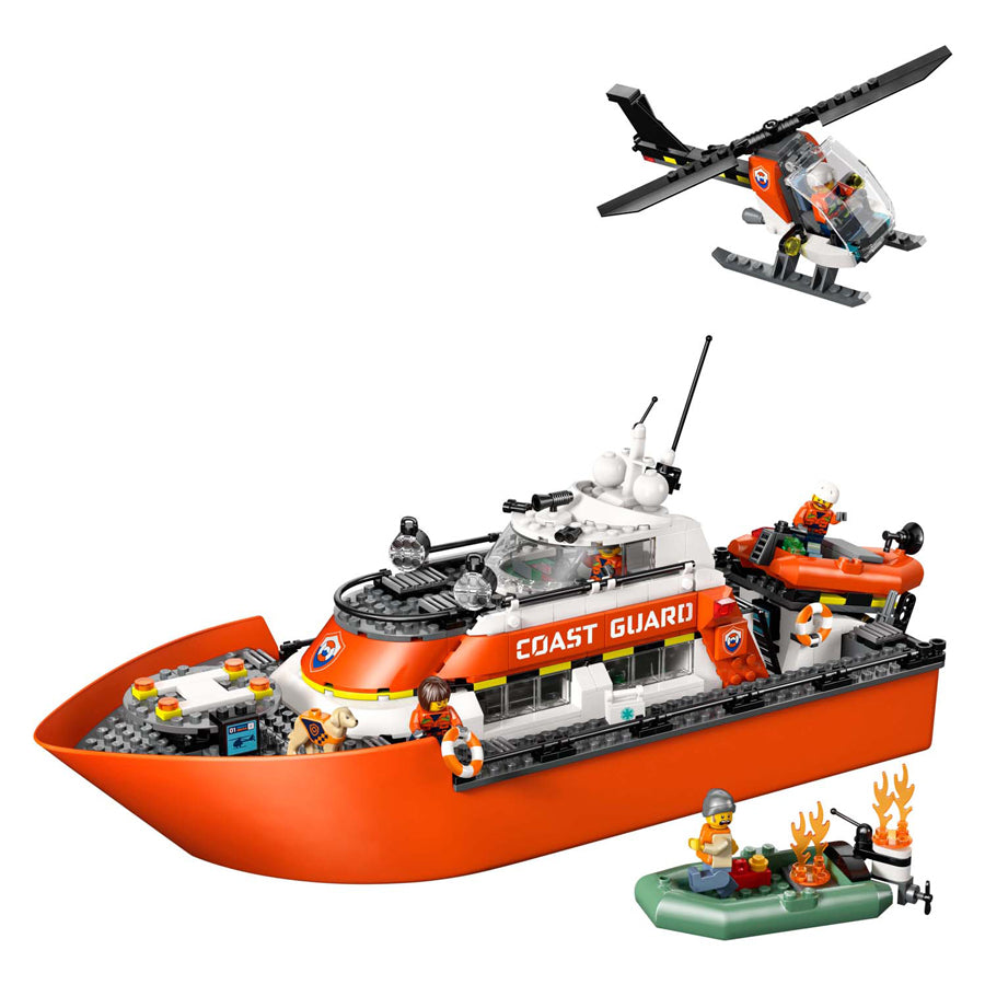 Lego City Exploration 60504 Rettungsboot der Küstenwache mit Hubschrauber