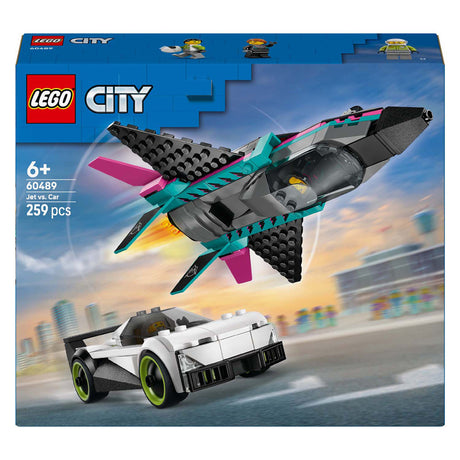 Lego city great vehicles - 60489 - straalvliegtuig vs. sportauto