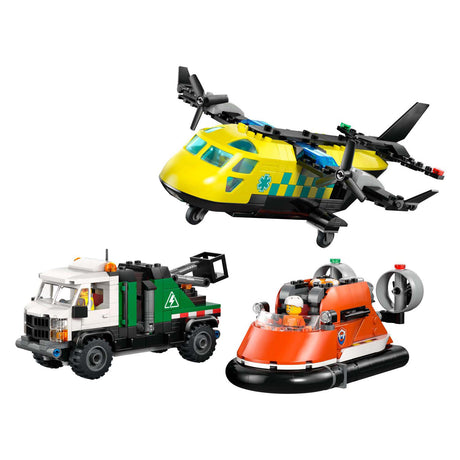 Lego City tolle Fahrzeuge 60505 Flugzeug, Servicefahrzeug und Hovercraft-Remix
