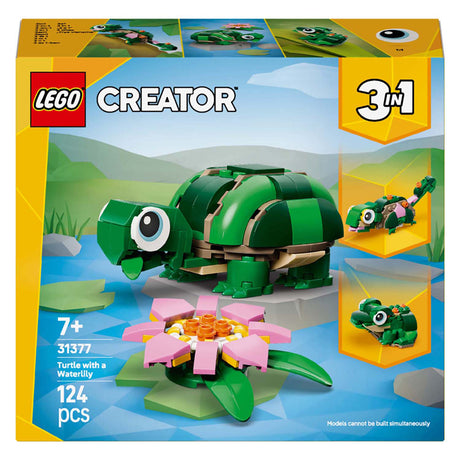 Lego® Creator 3in1 Schildkröte mit Seerose – Spielzeugmodell – in ein Chamäleon oder einen Frosch verwandeln – 31377